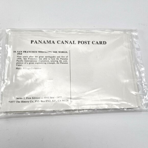 Panama Canal 1977 Postcard Collection 1915 San Francisco History First Ed LI637 - Picture 3 of 4